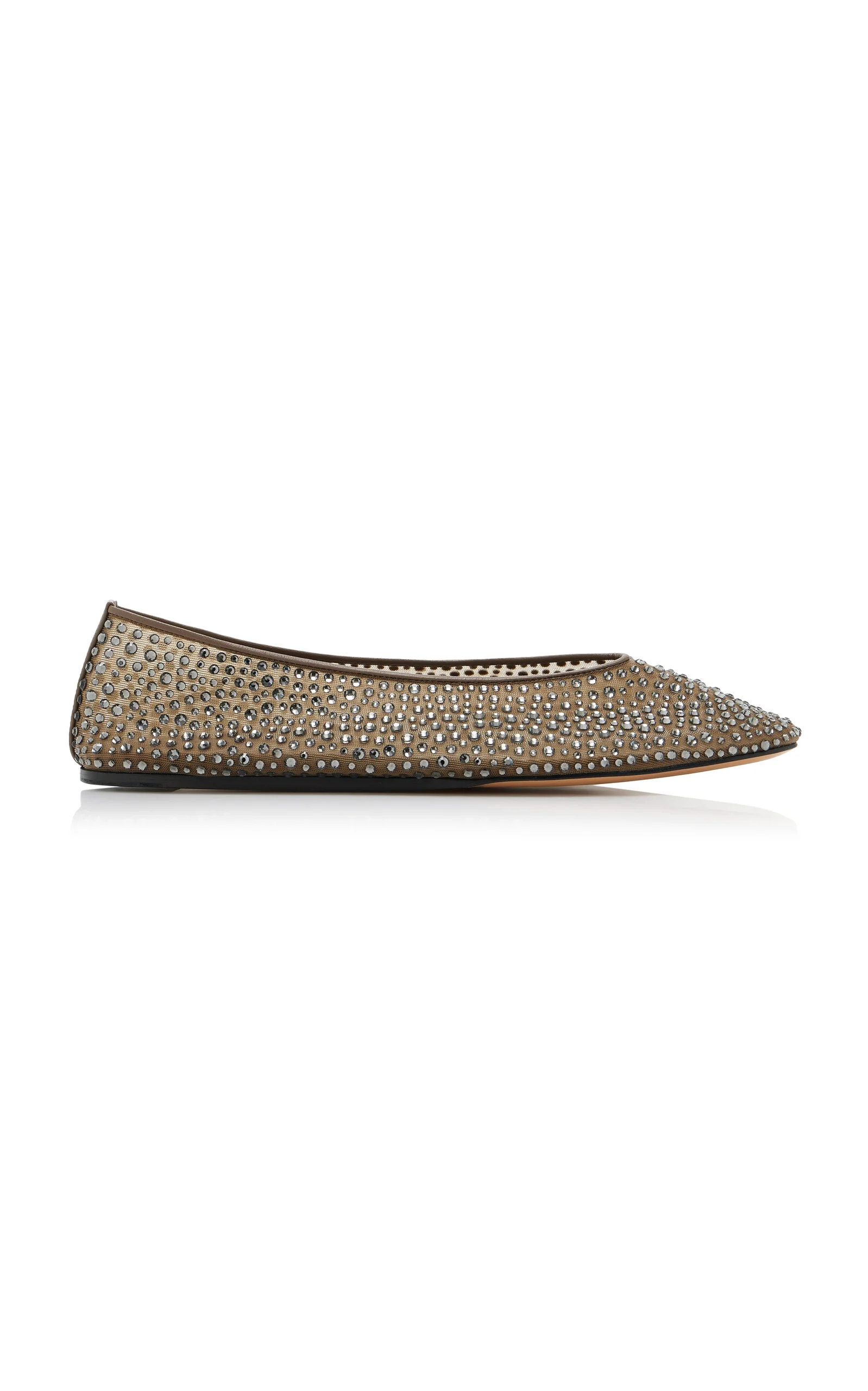 Luna Studded Mesh Ballet Flats grey - 1