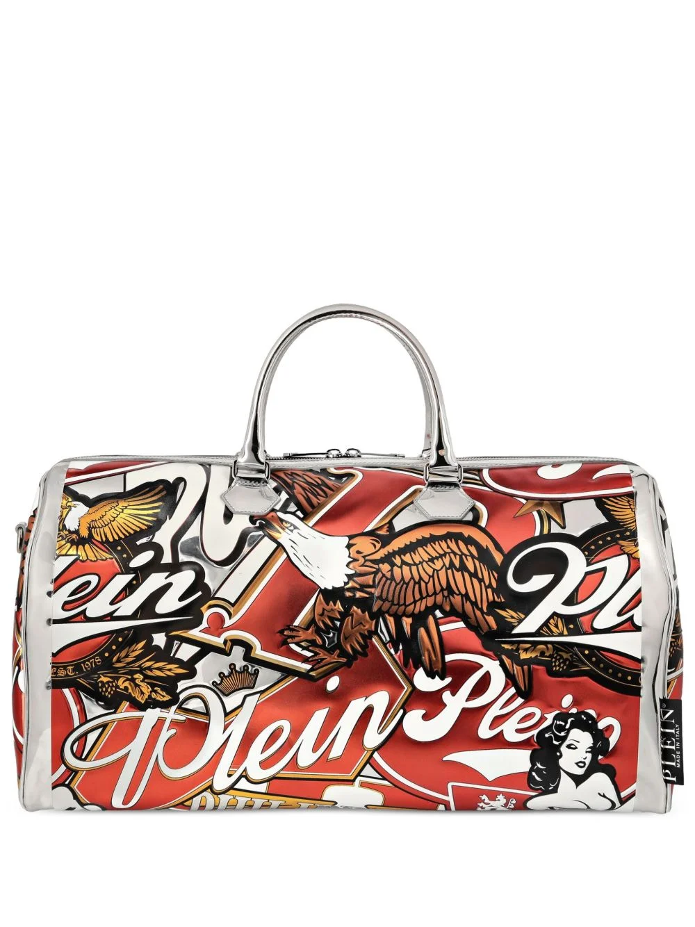 eagle-print top-handle holdall - 1
