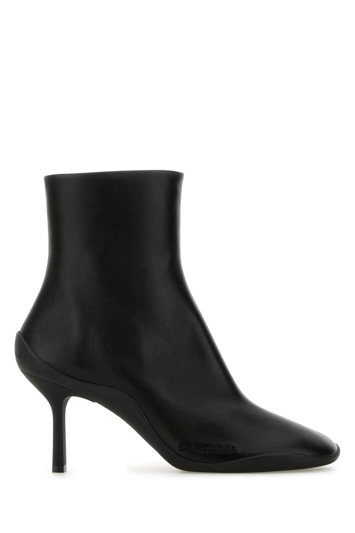 Balenciaga Women Black Leather Shibuya 80 Ankle Boots - 1