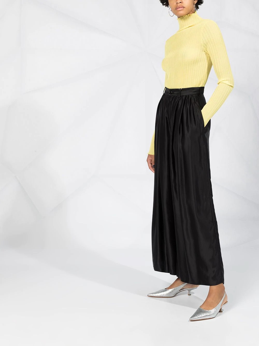 high-waisted palazzo pants - 6