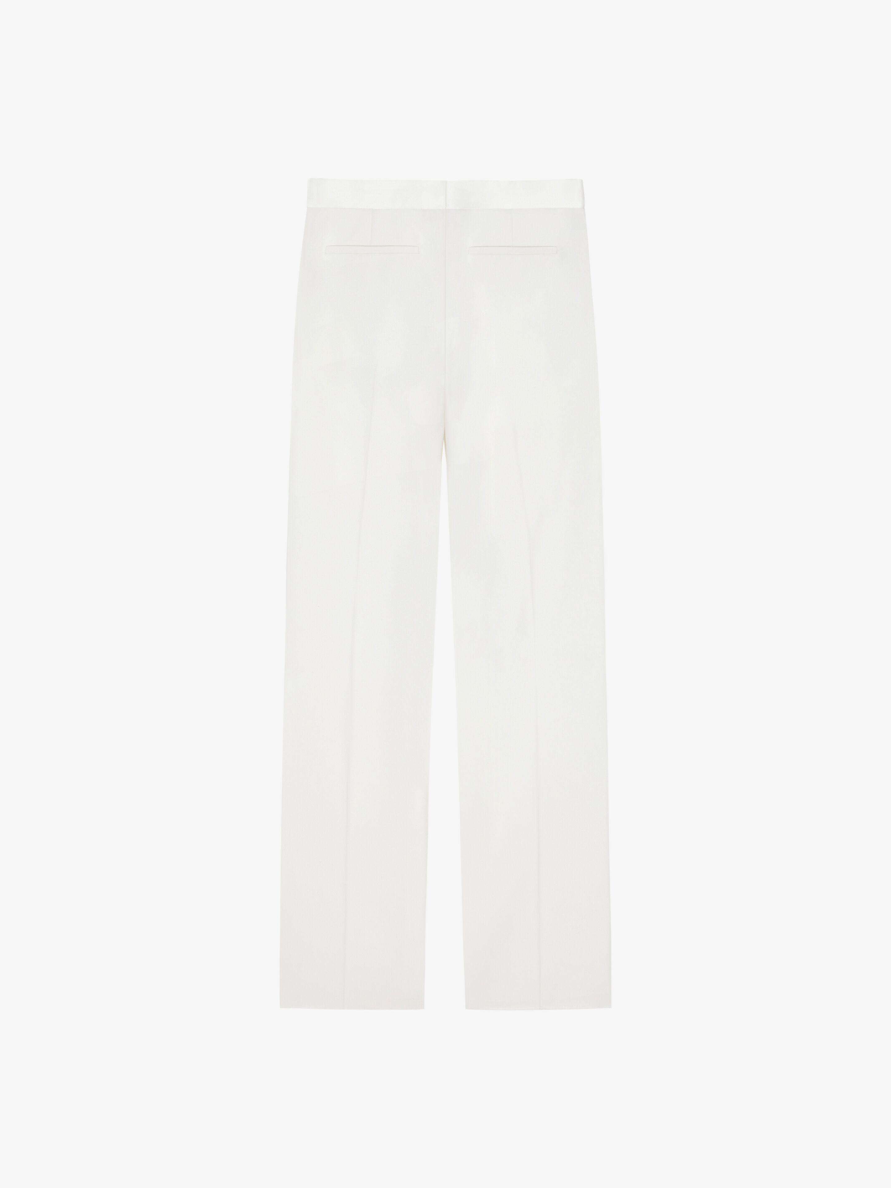 TAILORED PANTS IN WOOL AND MOHAIR WITH SATIN WAISTBAND - 2