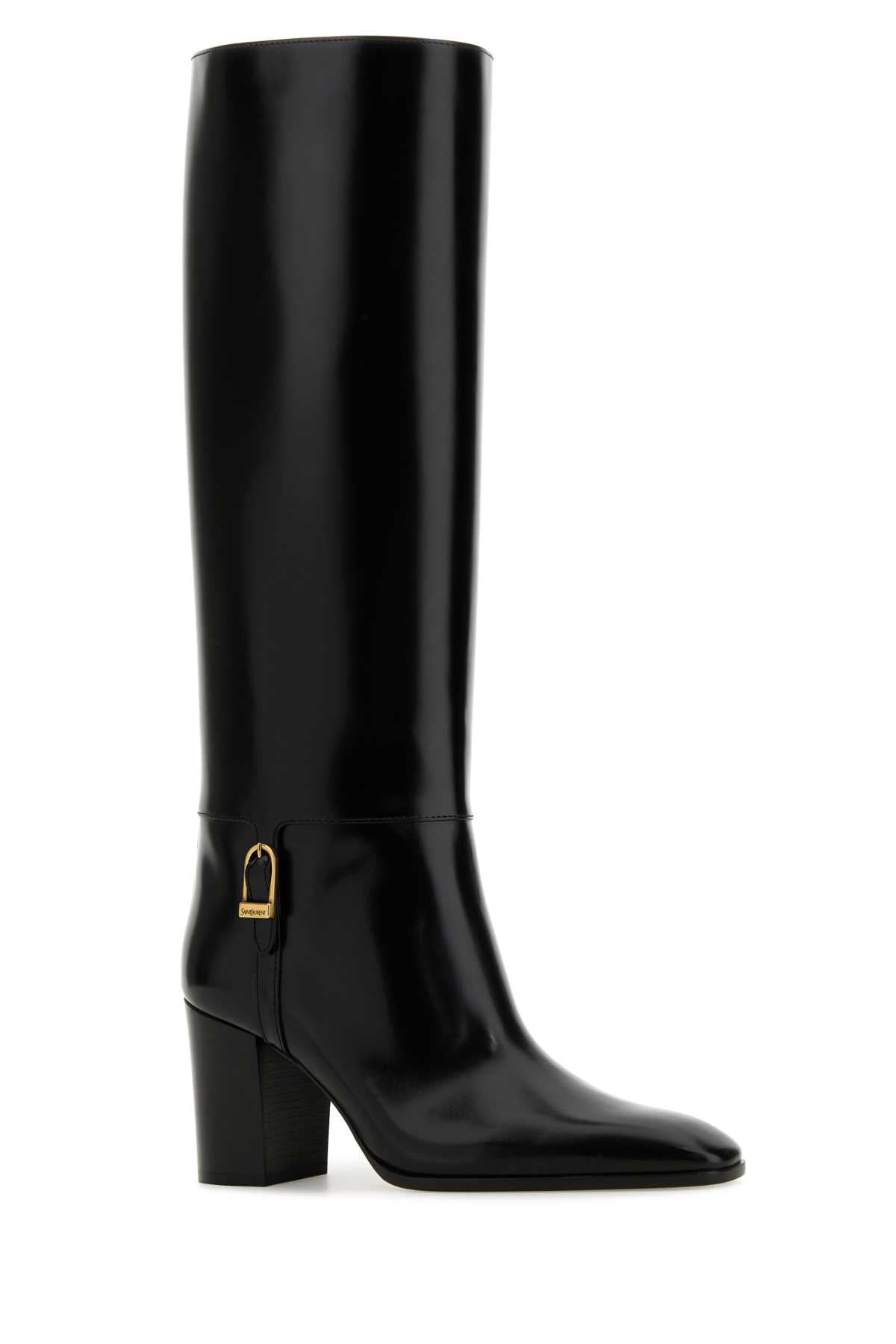 Saint Laurent Women Black Leather Julia 70 Boots - 2