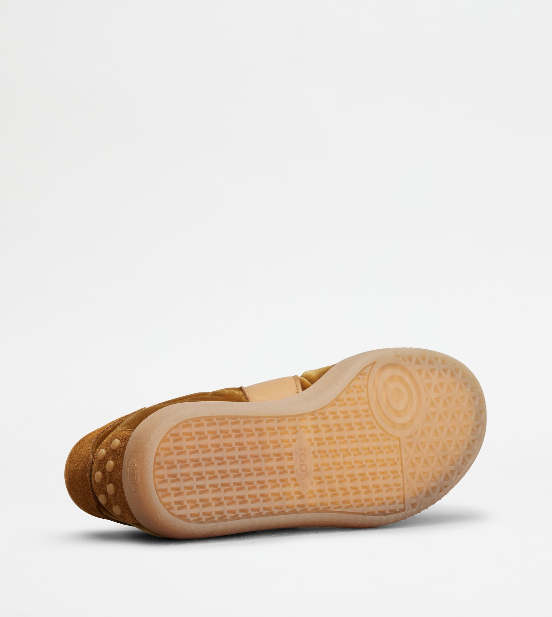 TOD'S TABS SNEAKERS IN VELVET AND SUEDE - BROWN - 4