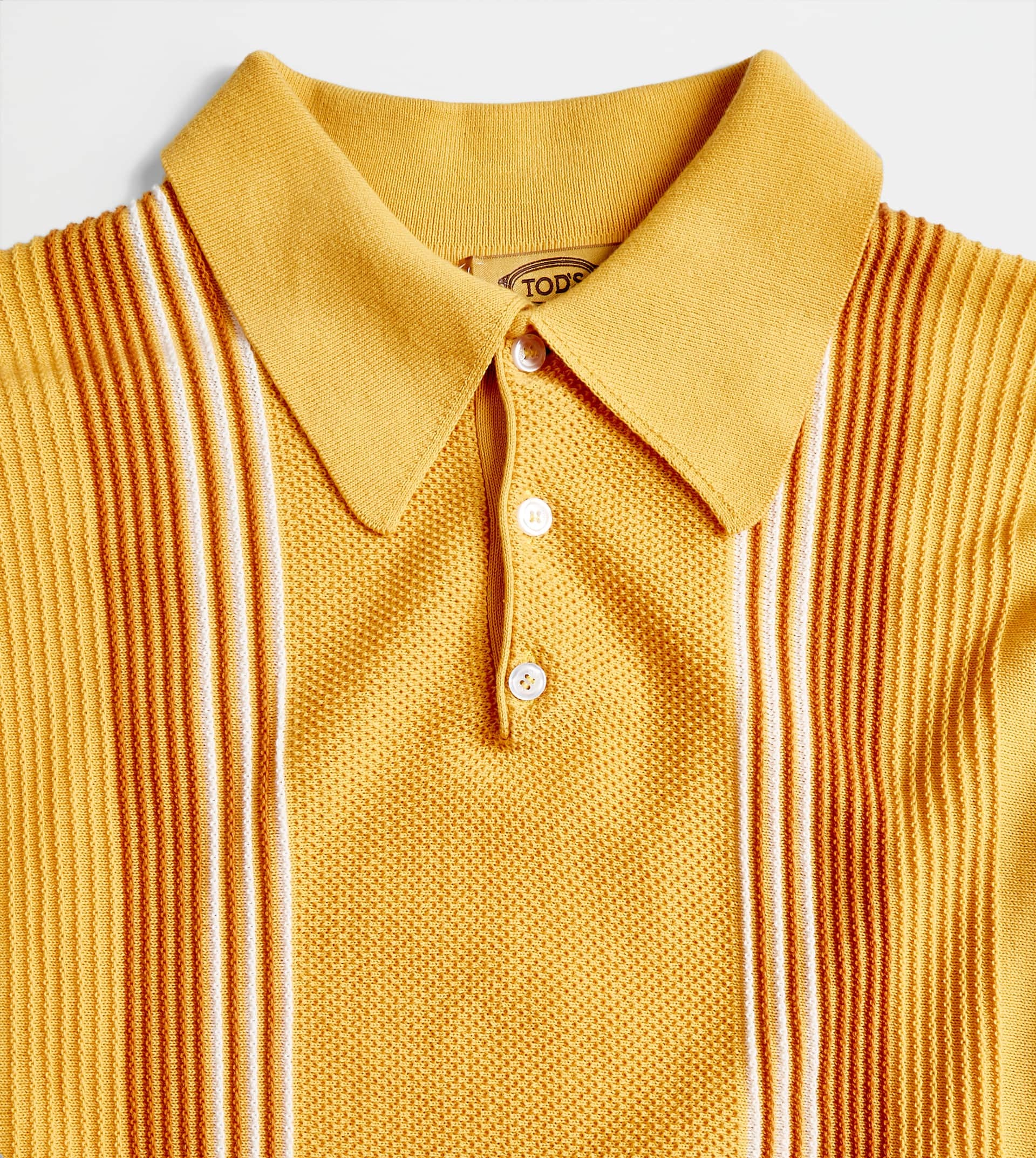 POLO SHIRT IN COTTON KNIT - YELLOW - 6