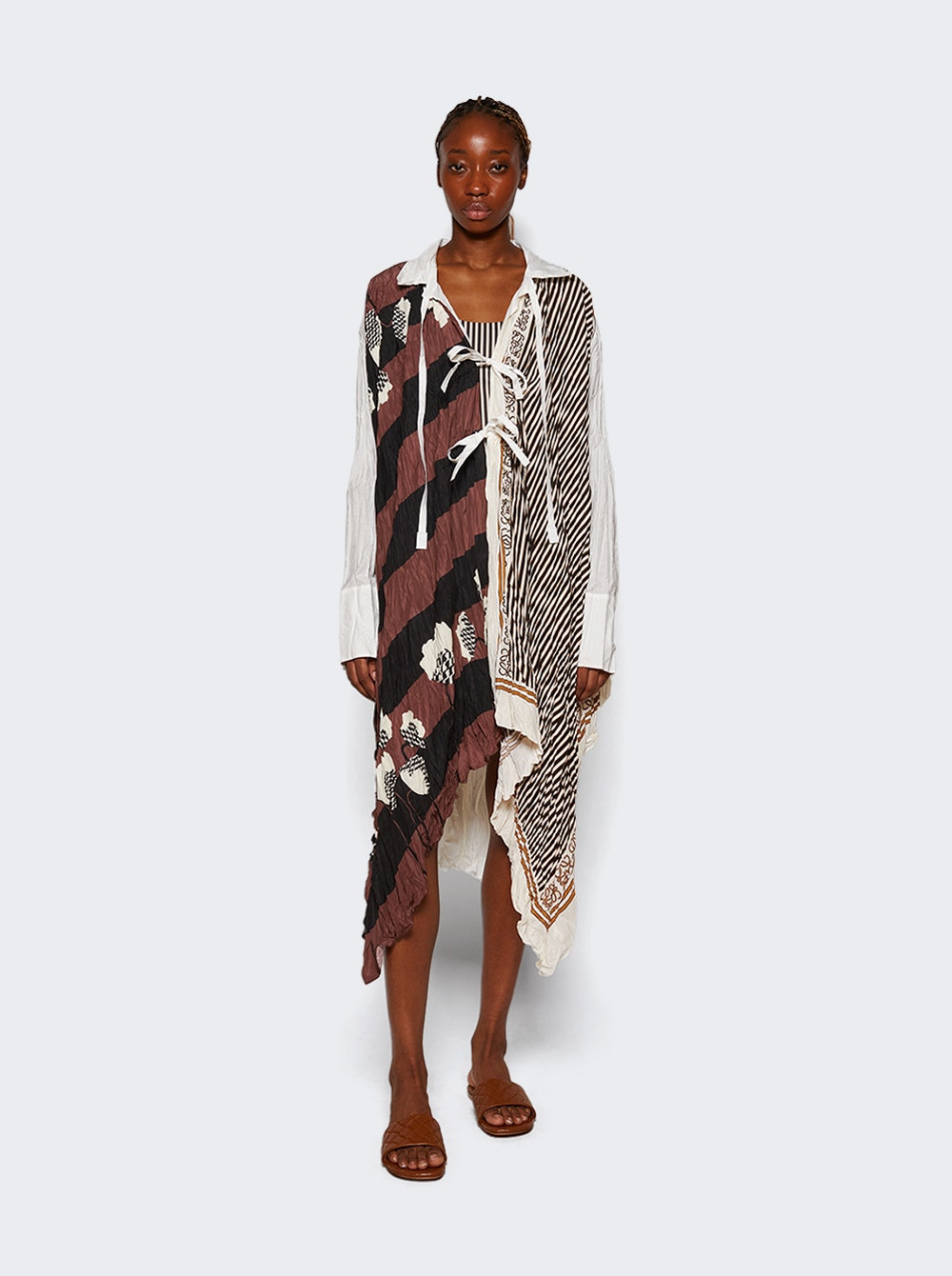 X Paulas Ibiza Pleated Tunic Dress Light Beige - 2