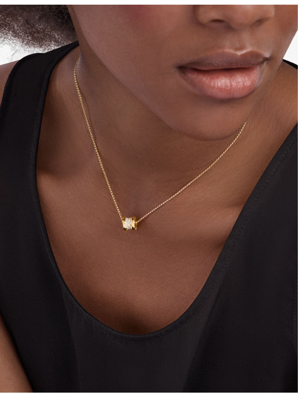B.zero1 18ct yellow-gold and 0.31ct brilliant-cut diamond pendant necklace - 2