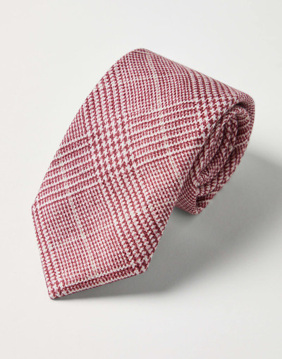 Brunello Cucinelli Linen and silk Prince of Wales tie outlook