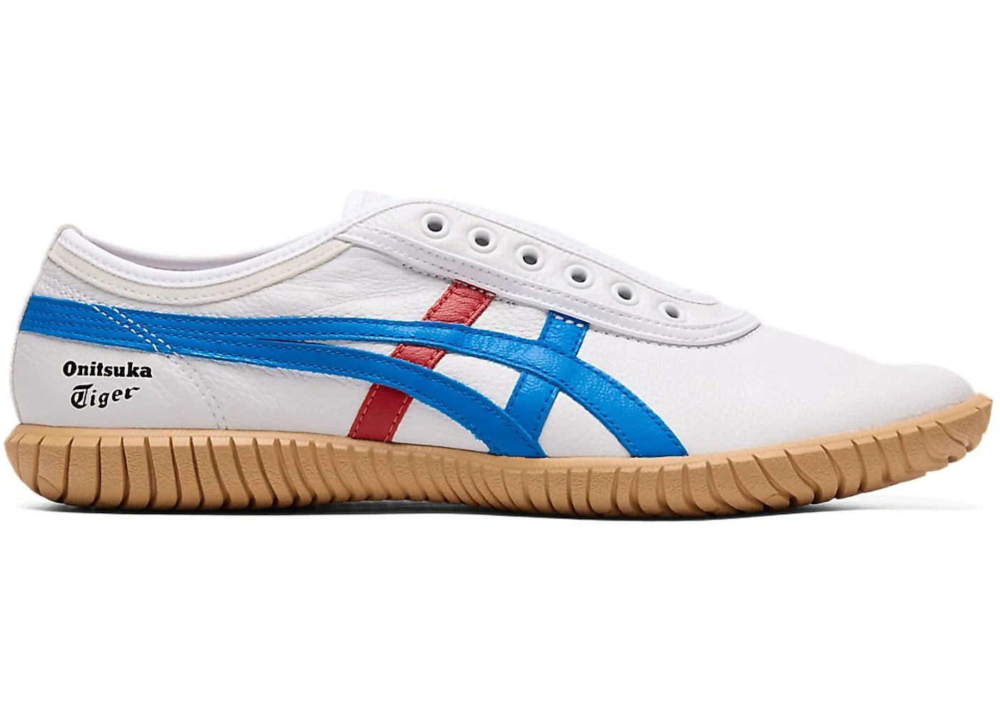 Onitsuka Tiger Tsunahiki Slip-On White Directoire Blue Red - 1