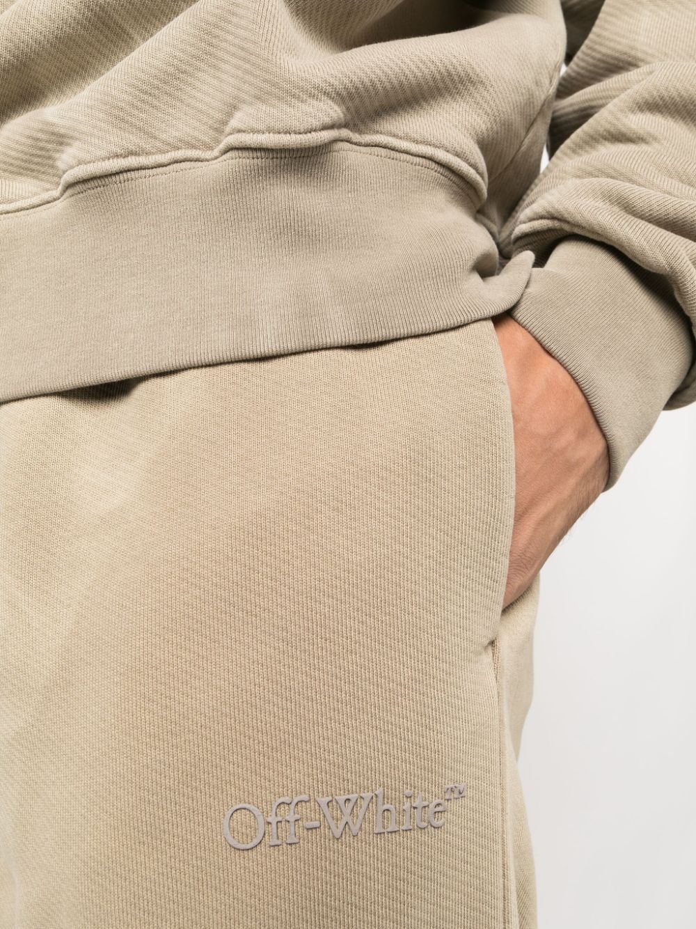 raised logo cotton sweatshirt - 5