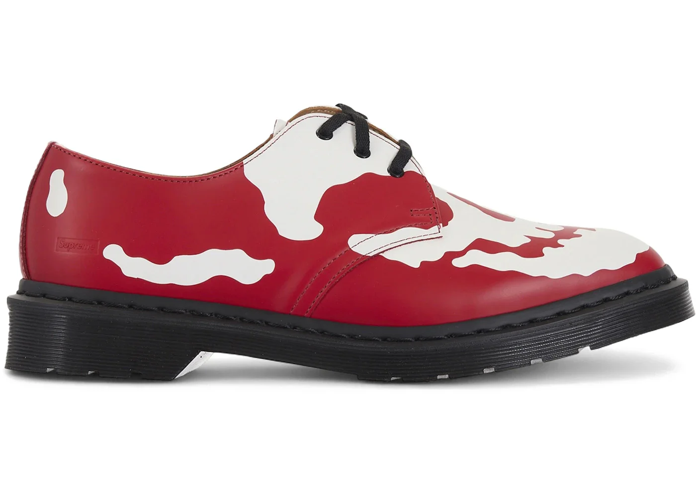 Dr. Martens 1461 3-Eye Shoe Supreme Skull Red White - 1