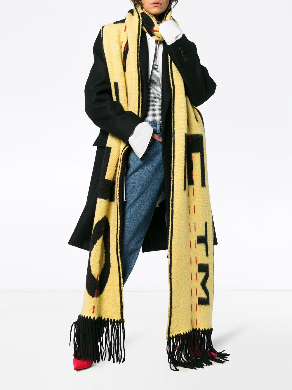 contrast logo scarf - 2