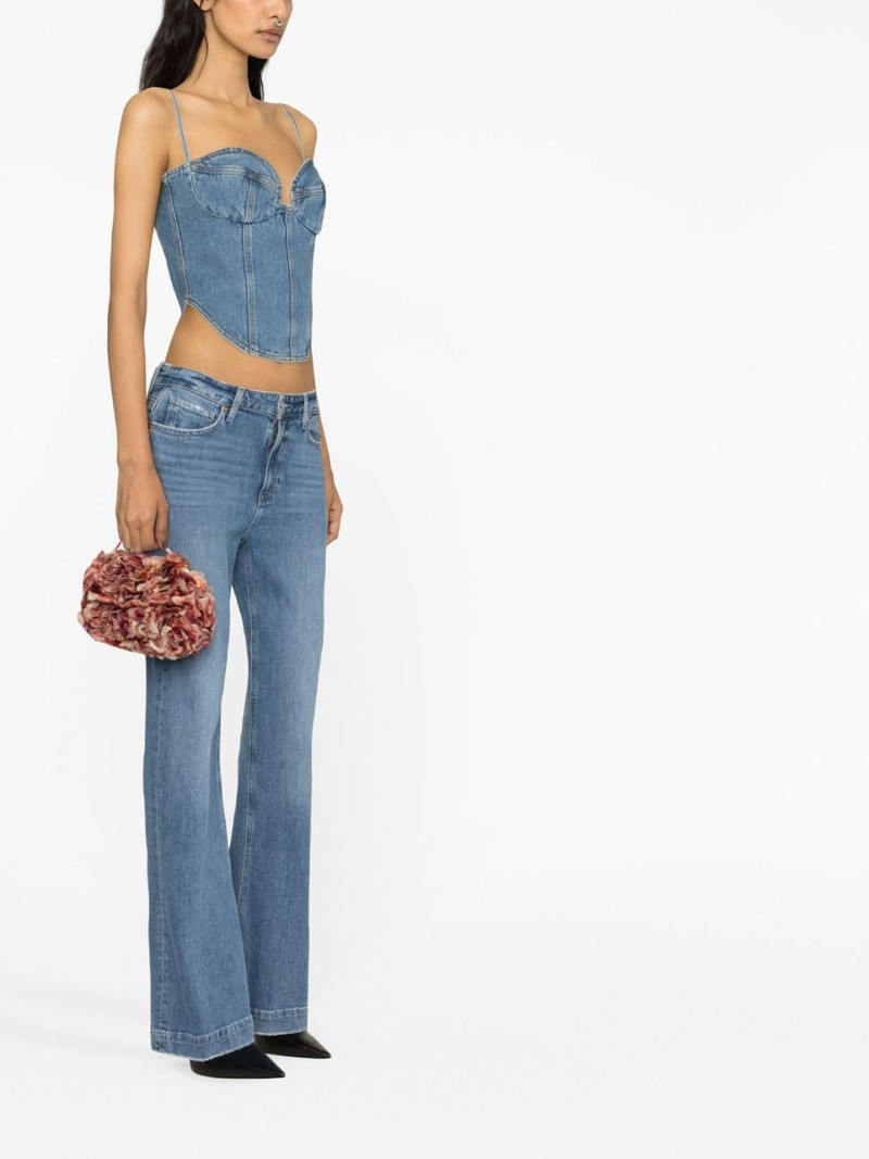 MAGDA BUTRYM cropped denim bustier top outlook