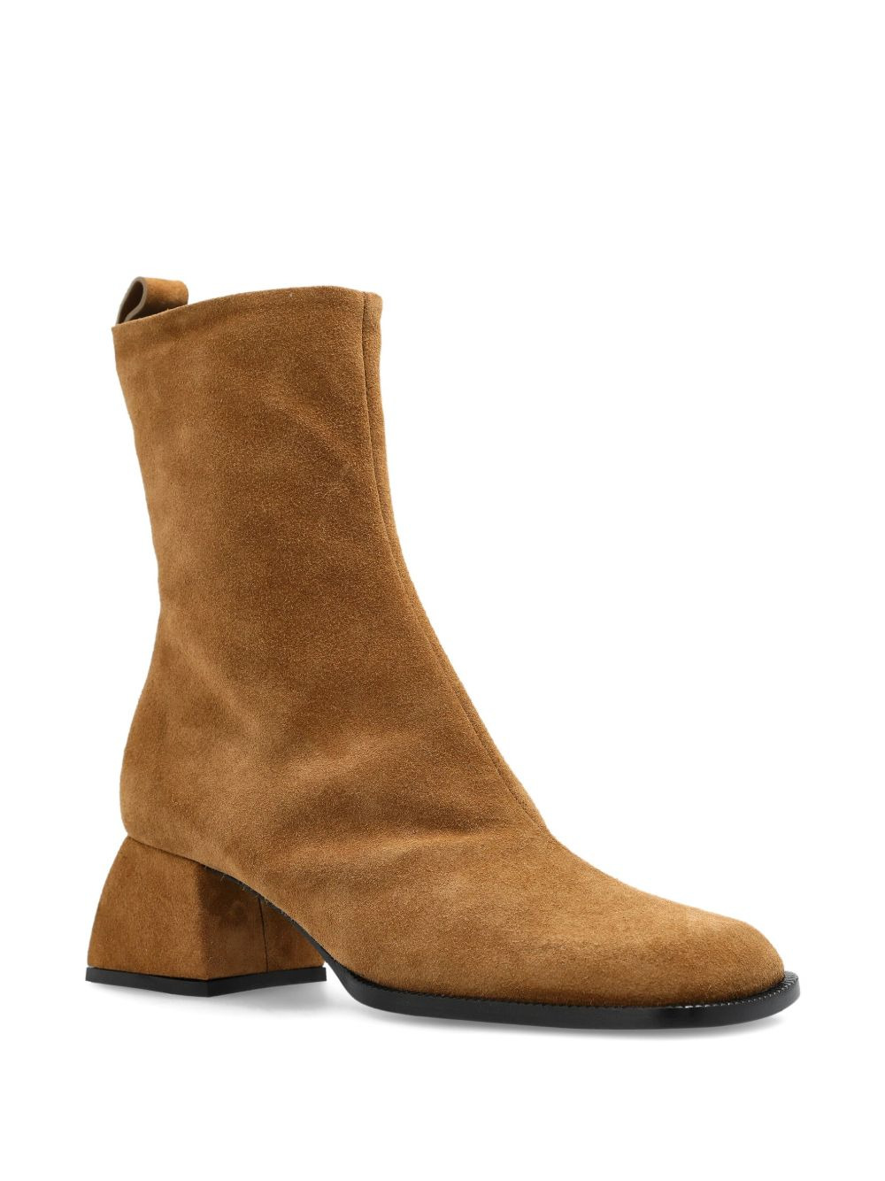 block-heel suede boots - 2