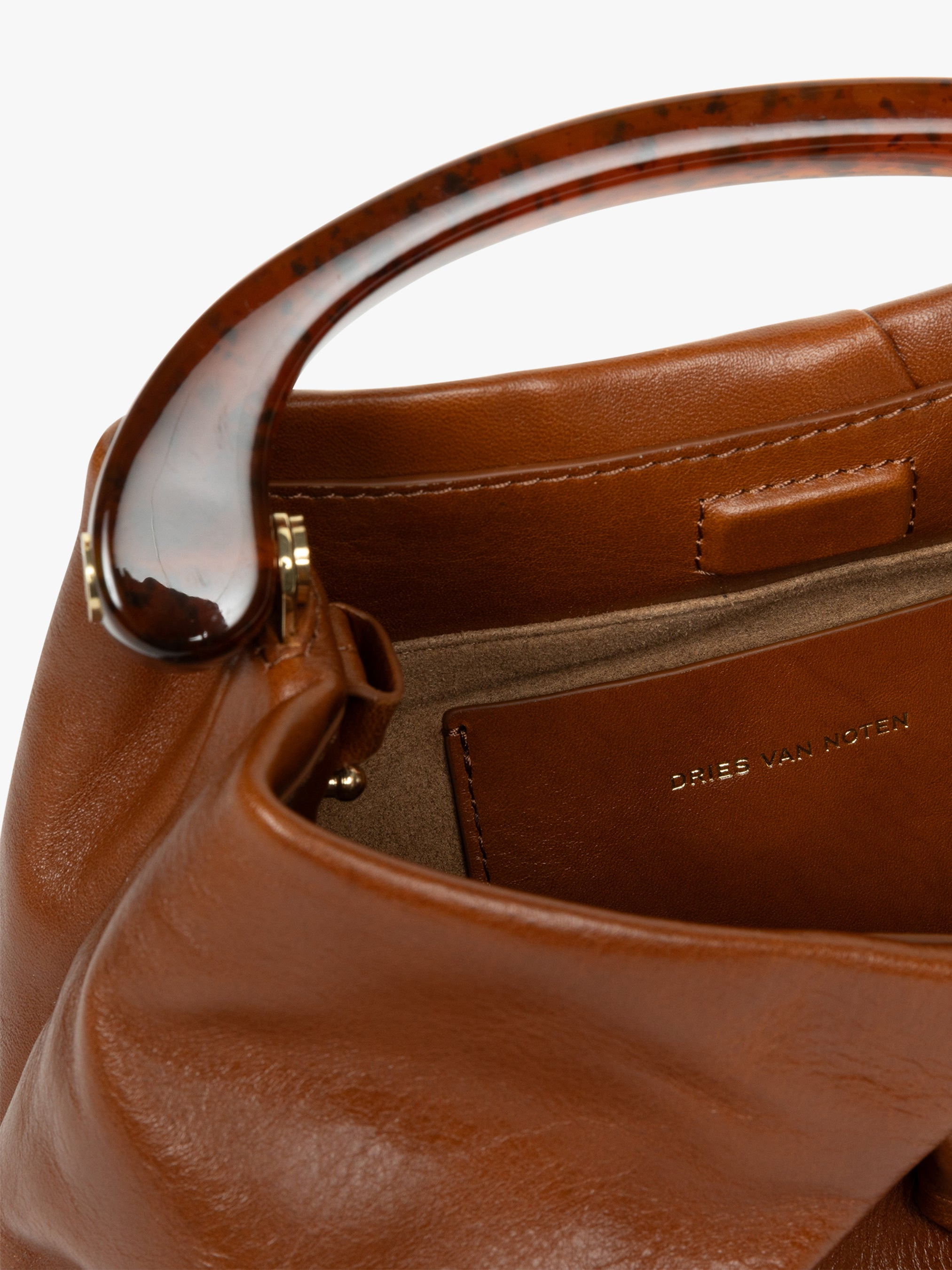 SMALL PLEATED LEATHER BAG - 5