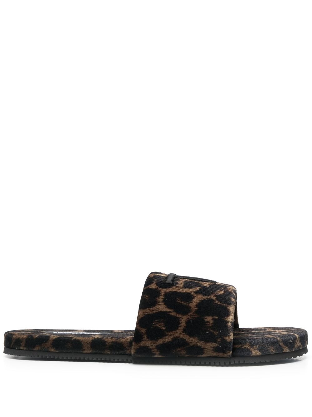 leopard-print slides - 1