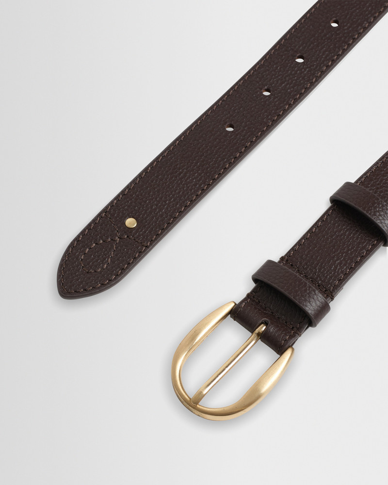 Calsen - Dark Brown Western Leather Belt 3