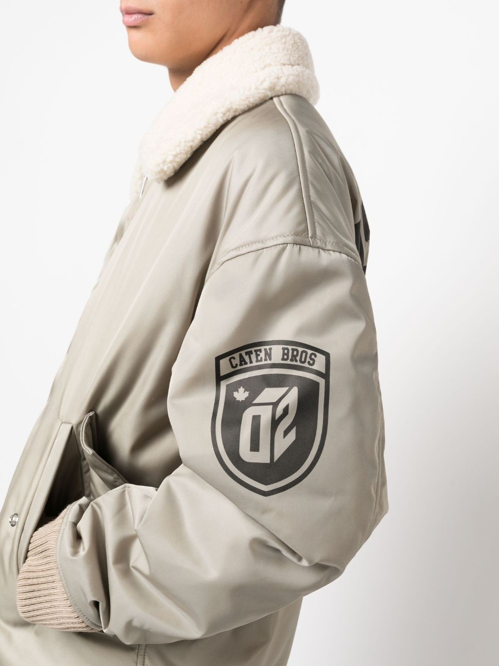logo-print bomber jacket - 5