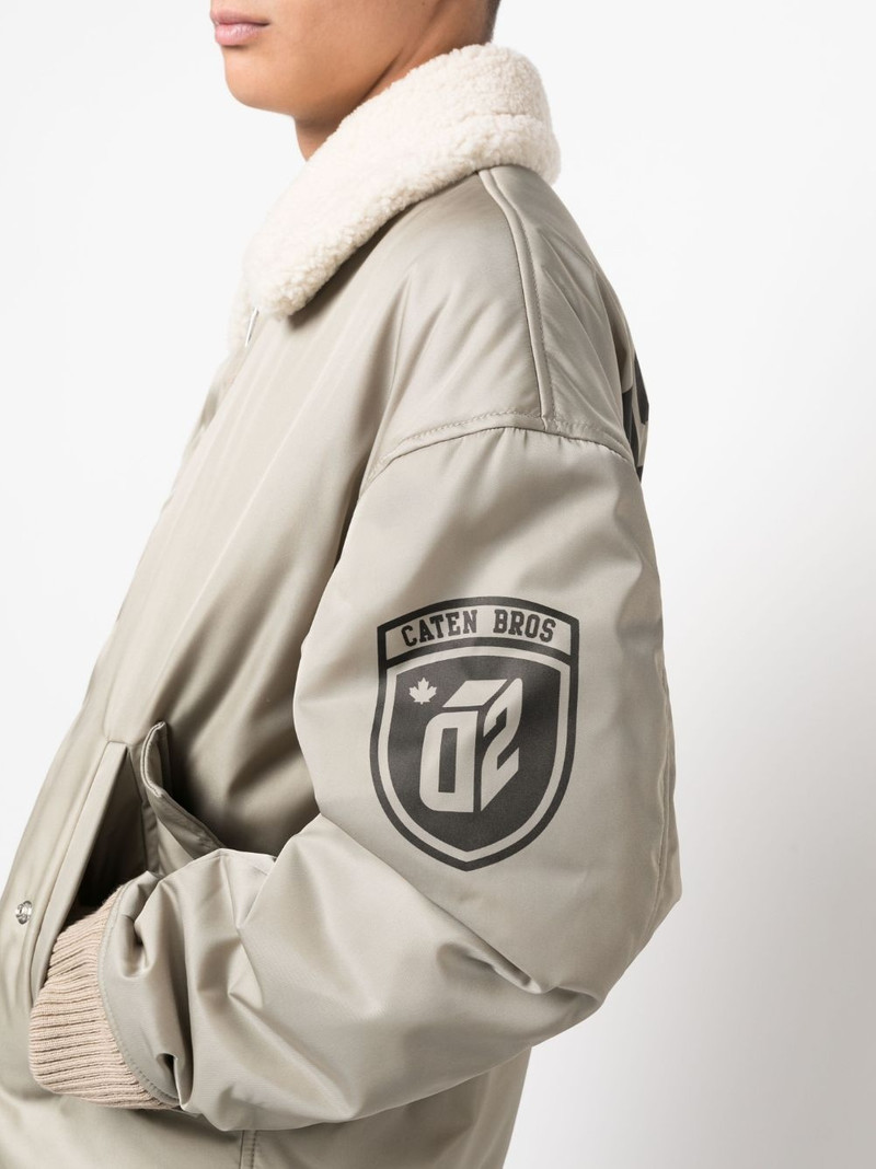 logo-print bomber jacket 5