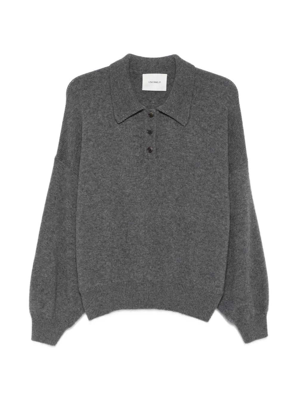 Etta button-fastening polo-collar sweater - 1