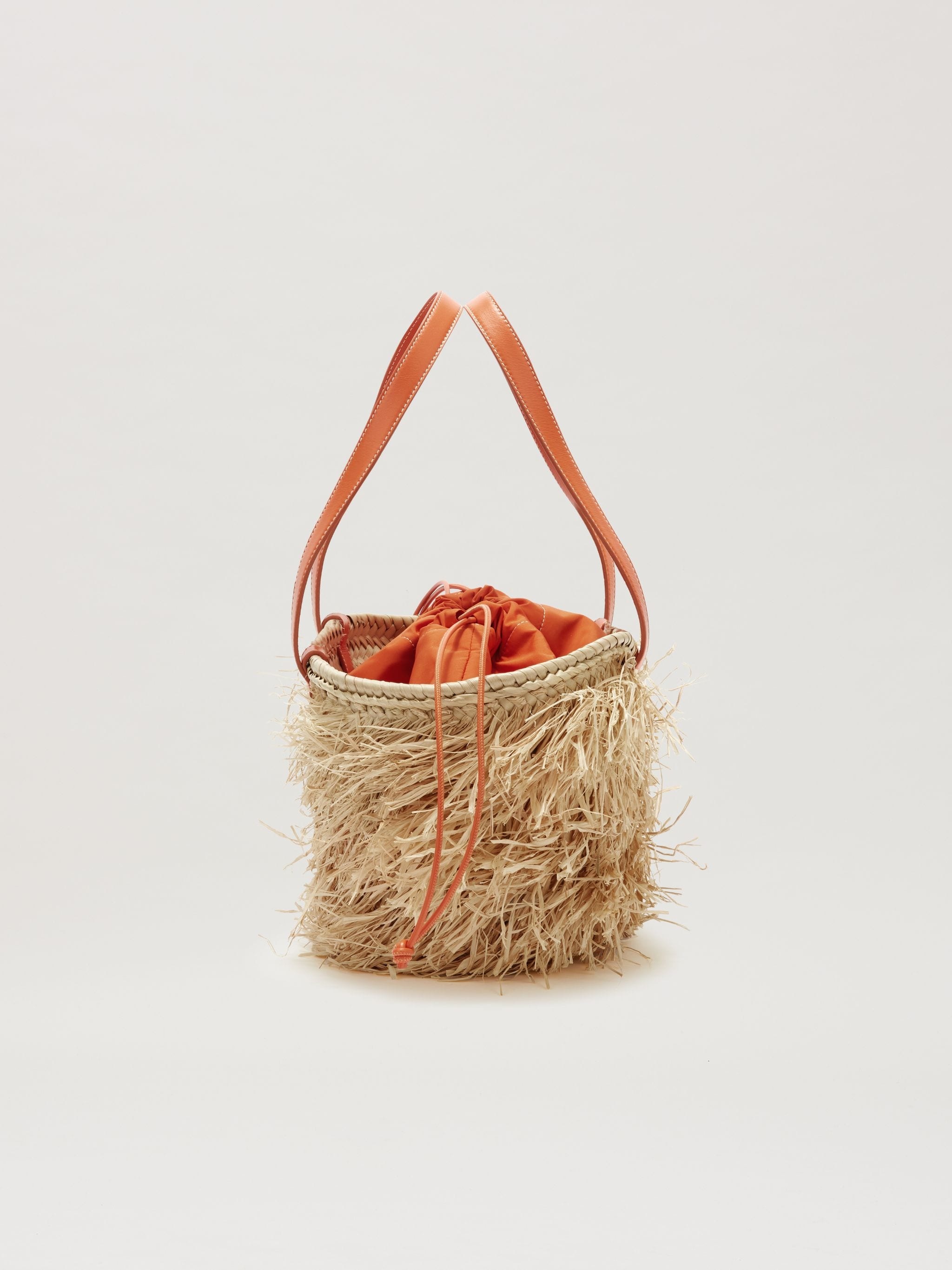 Palm Rafia Basket Bag - 4