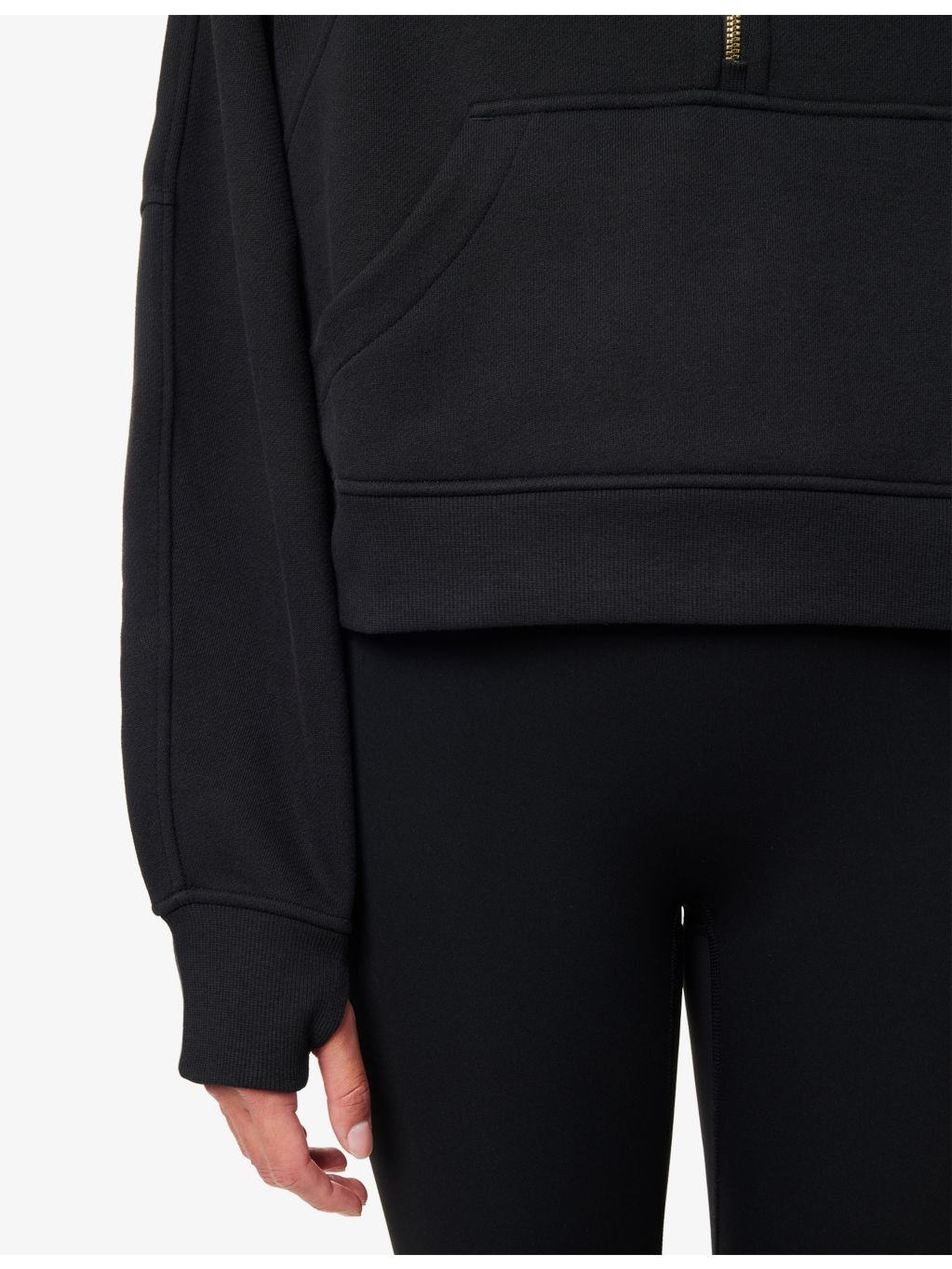 Scuba Oversized Half-Zip Cotton-Blend Hoody - 5