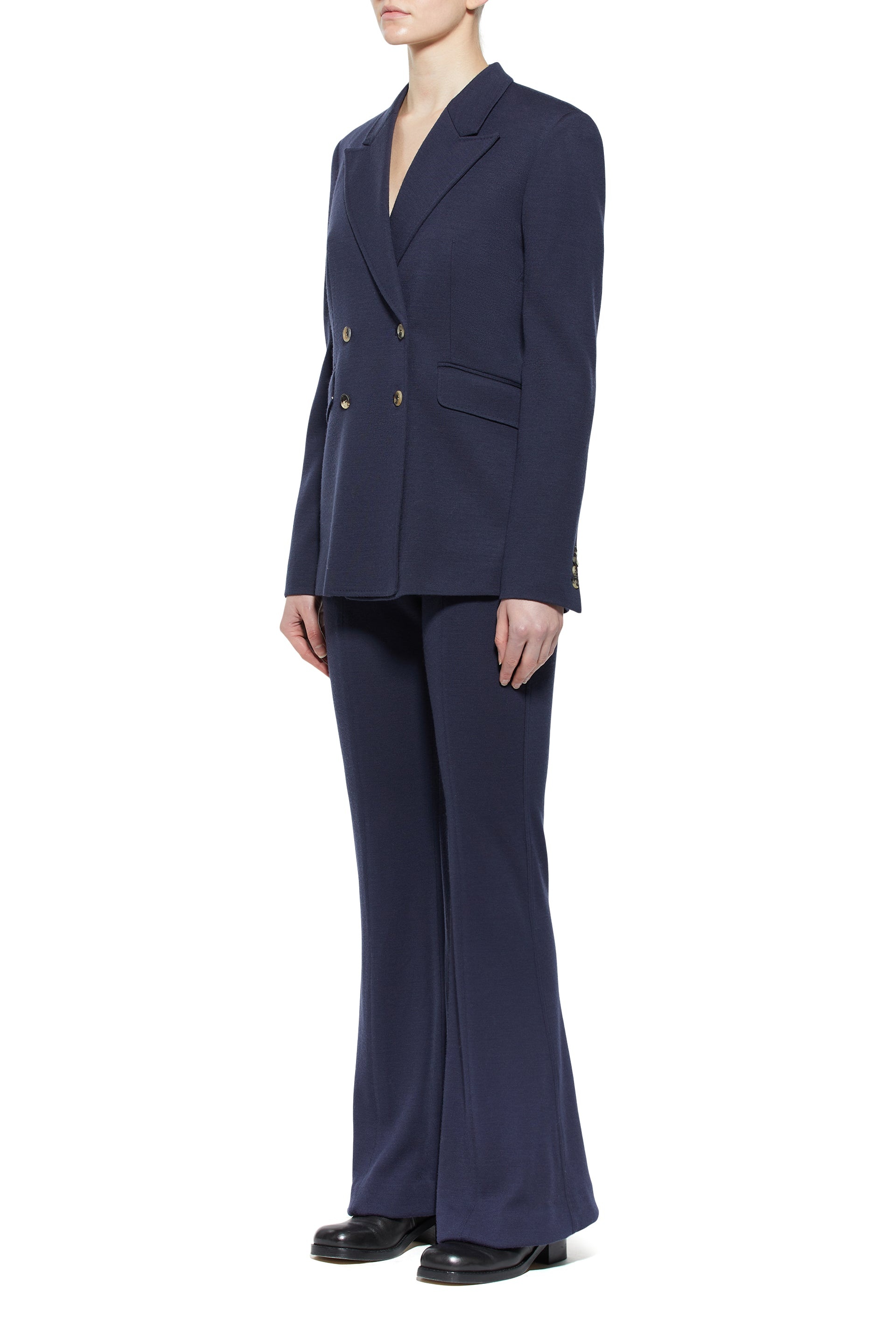 Vesta Pant in Navy Wool - 3