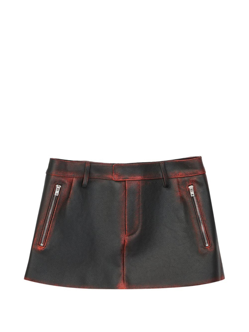 zip fastening leather skirt 1