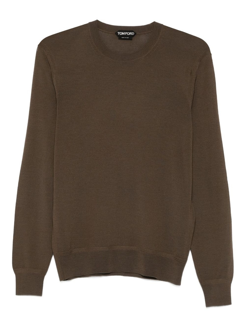 wool crew-neck top 1