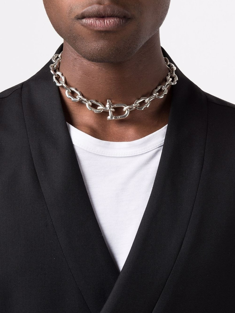 Parts of Four Charm Chain choker necklace outlook