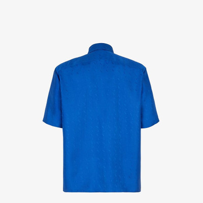 FENDI Blue silk shirt outlook