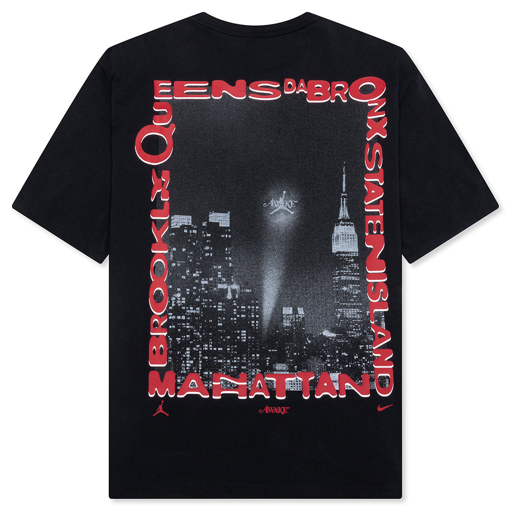 JORDAN X AWAKE NY THERMAL LONG SLEEVE TOP - BLACK/WHITE/UNIVERSITY RED - 2