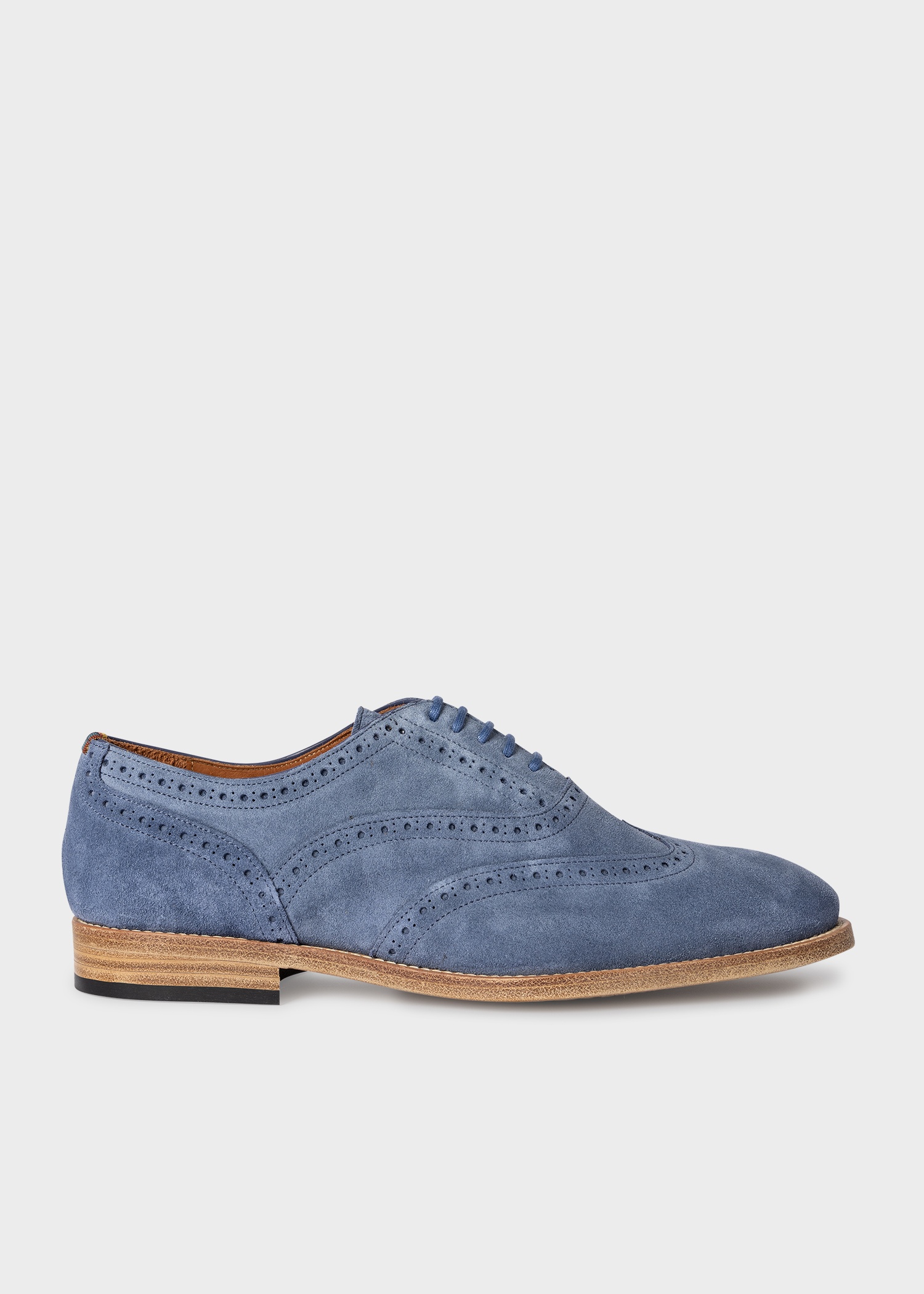Light Blue Suede 'Niccolo' Brogues - 1