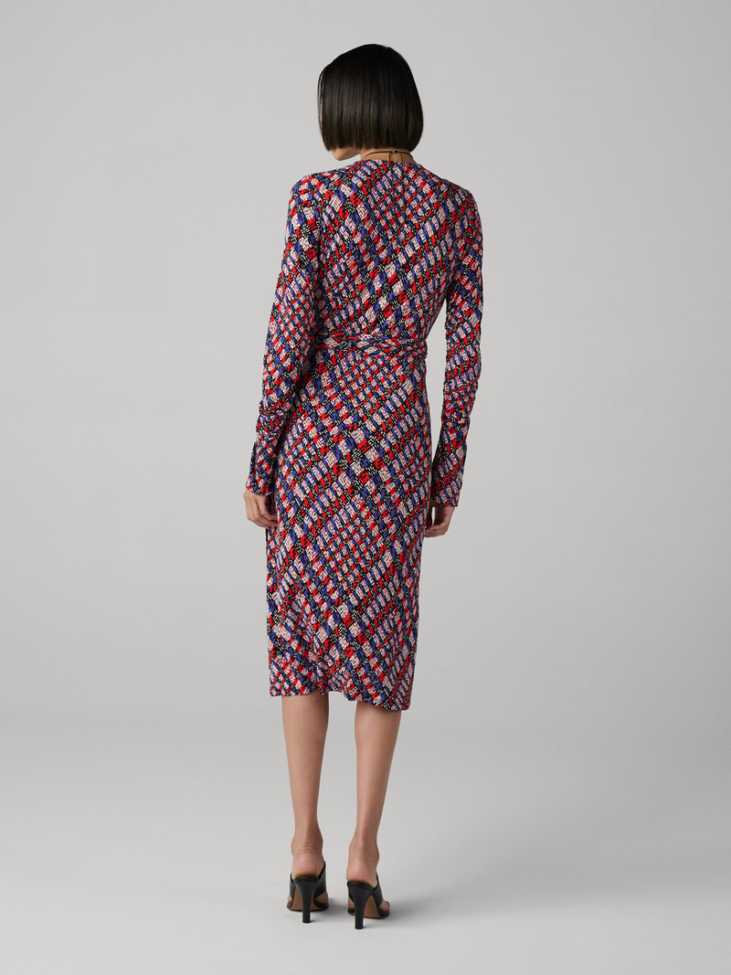 DIANE VON FURSTENBERG Paisley Long Sleeve Dress outlook