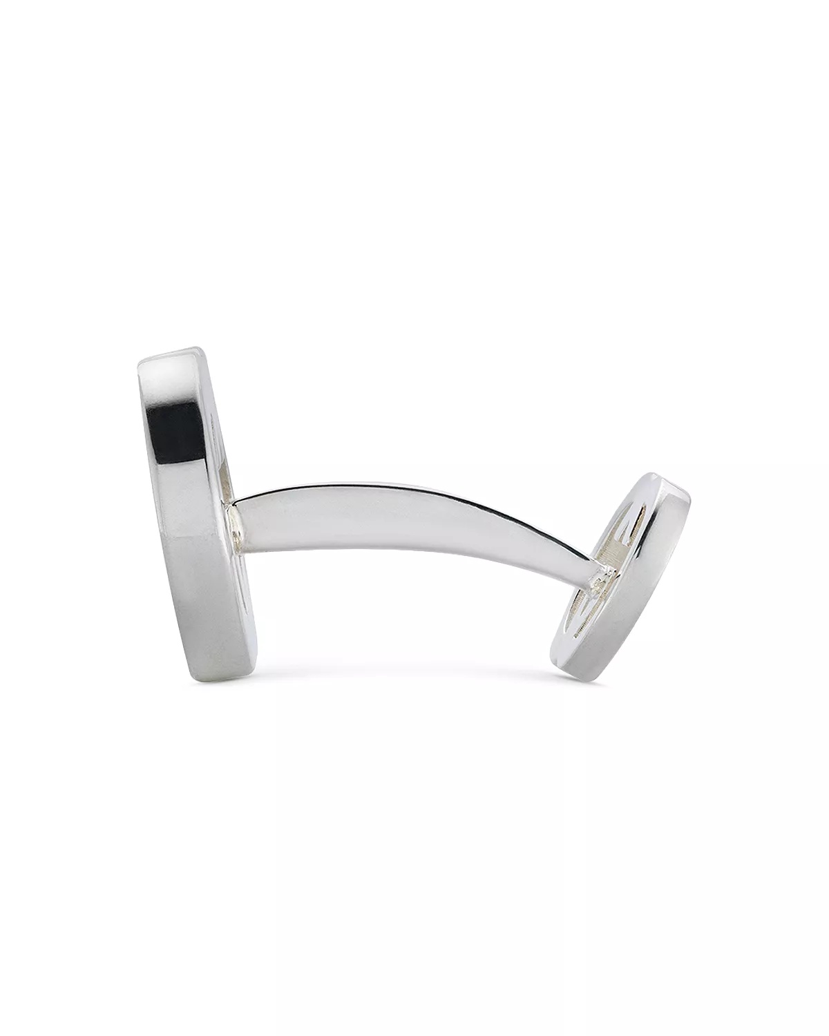 Men's Sterling Silver Interlocking G Black Enamel Cufflinks - 3