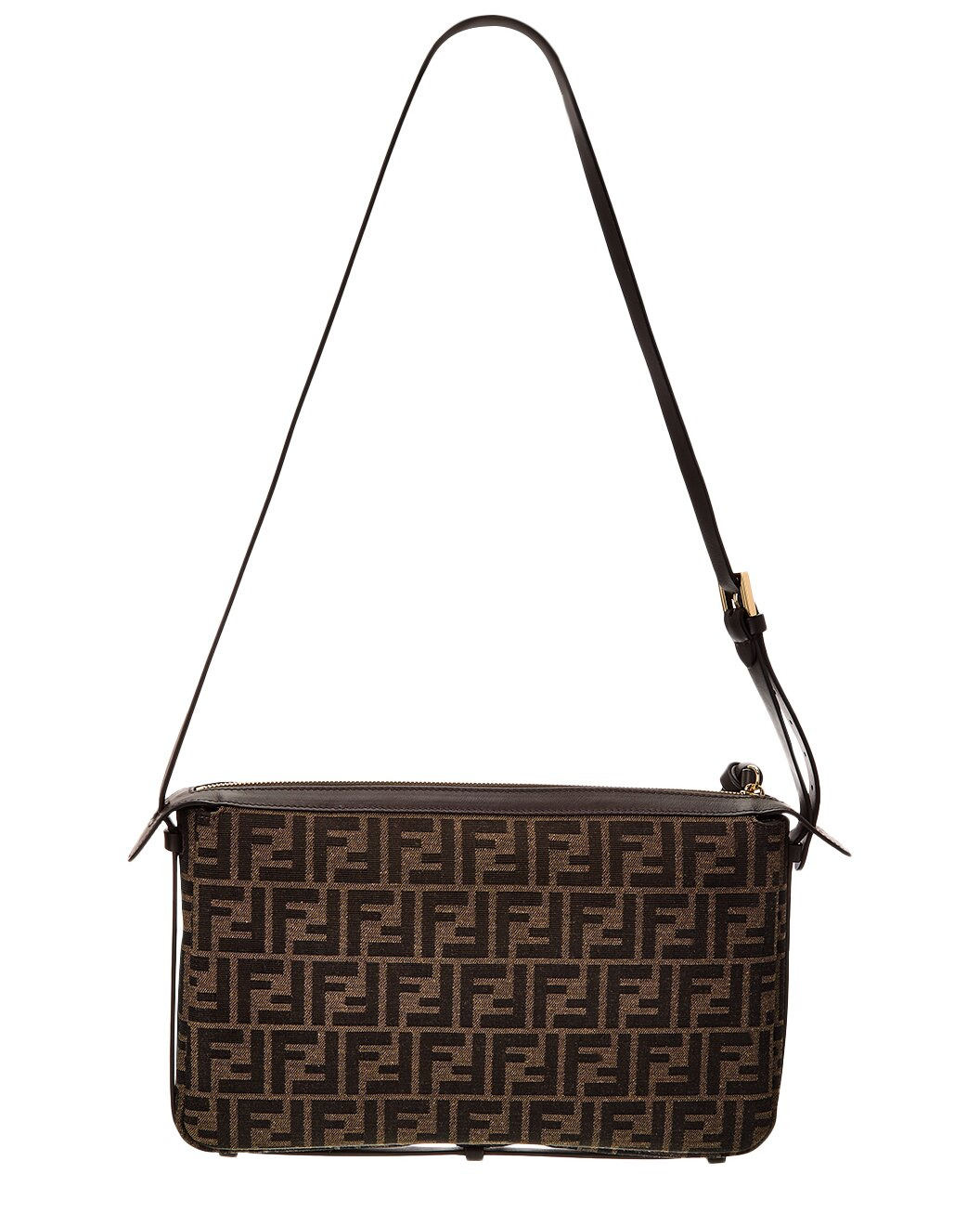 FENDI Simply Medium FF Jacquard & Leather Shoulder Bag - 2