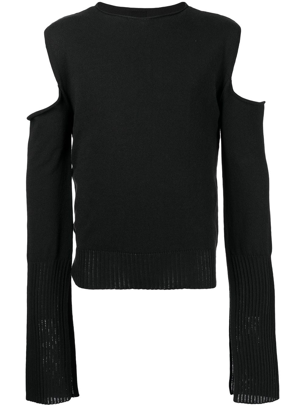 cut out-detail crew neck jumper - 1