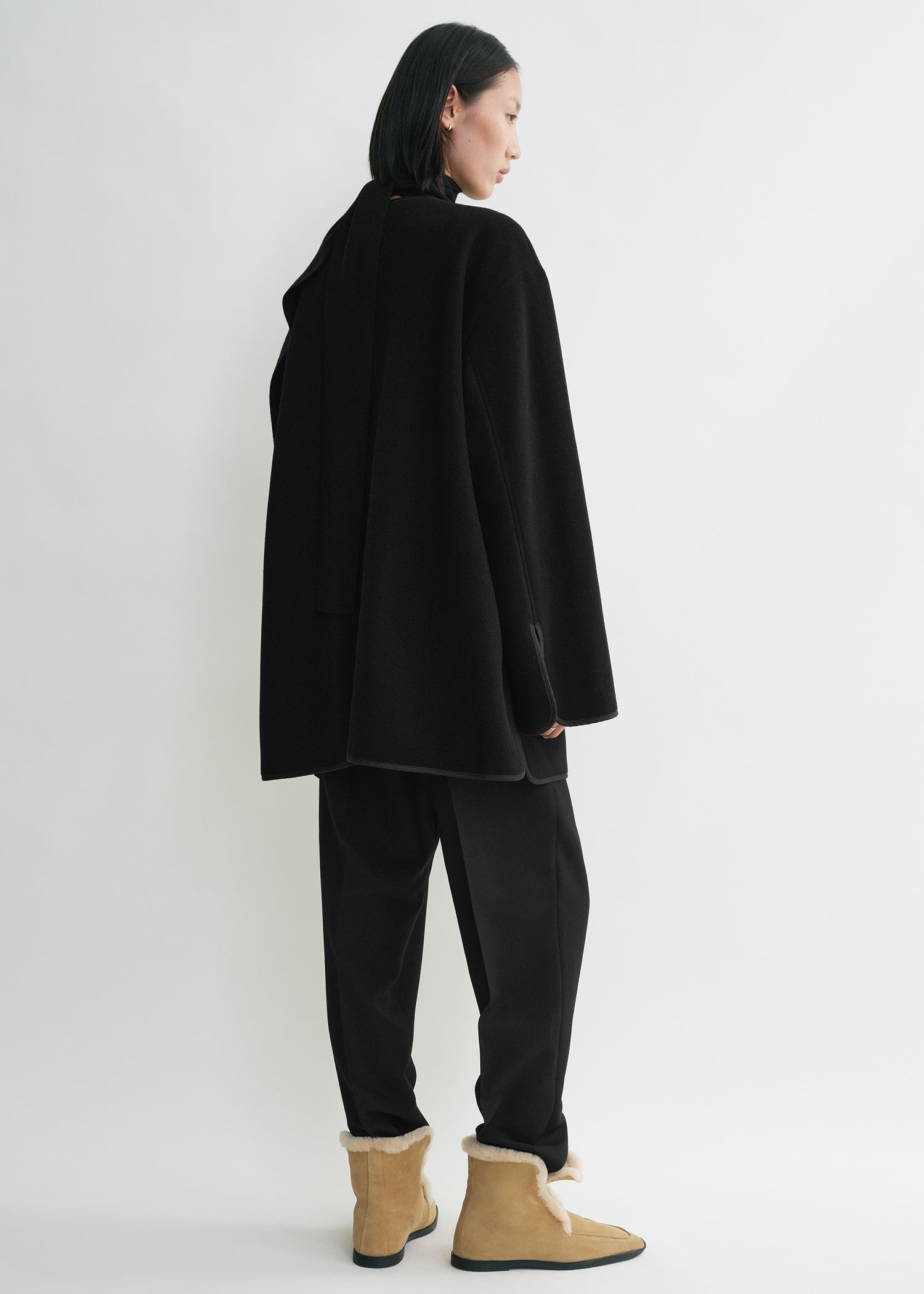 Felted wool jacket black - 4
