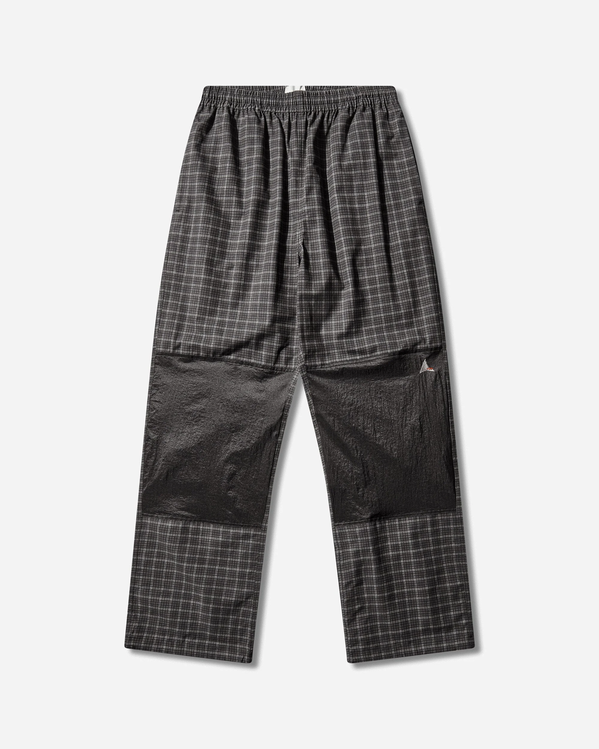 Men's Aaair FloWeave Printed Check Elasticated Waistband Pants Anthracite - 1