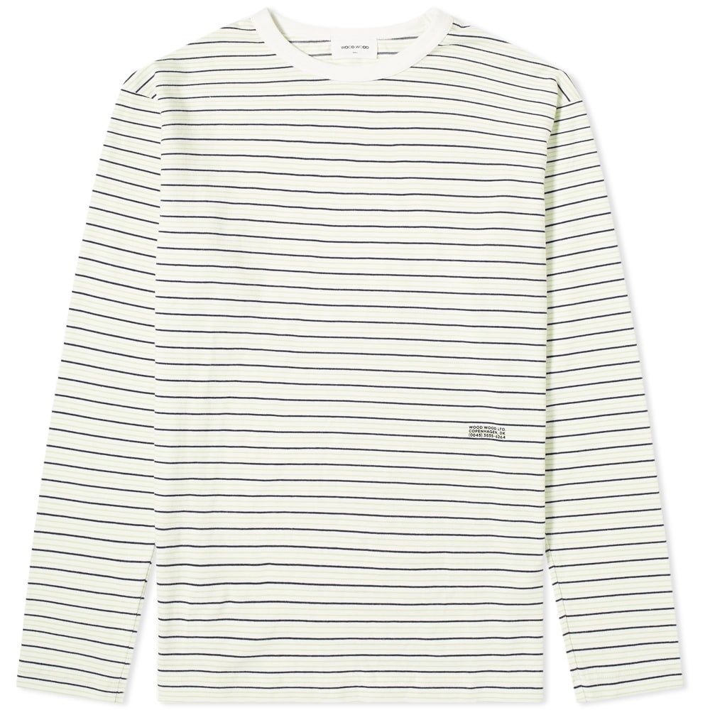 Wood Wood Long Sleeve Viggo Stripe Tee - 1