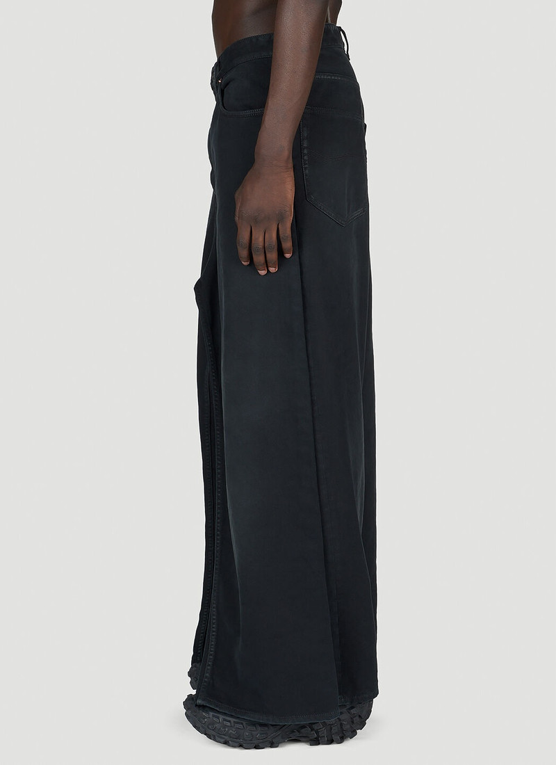 BALENCIAGA Double-Front Draped Denim Jeans outlook