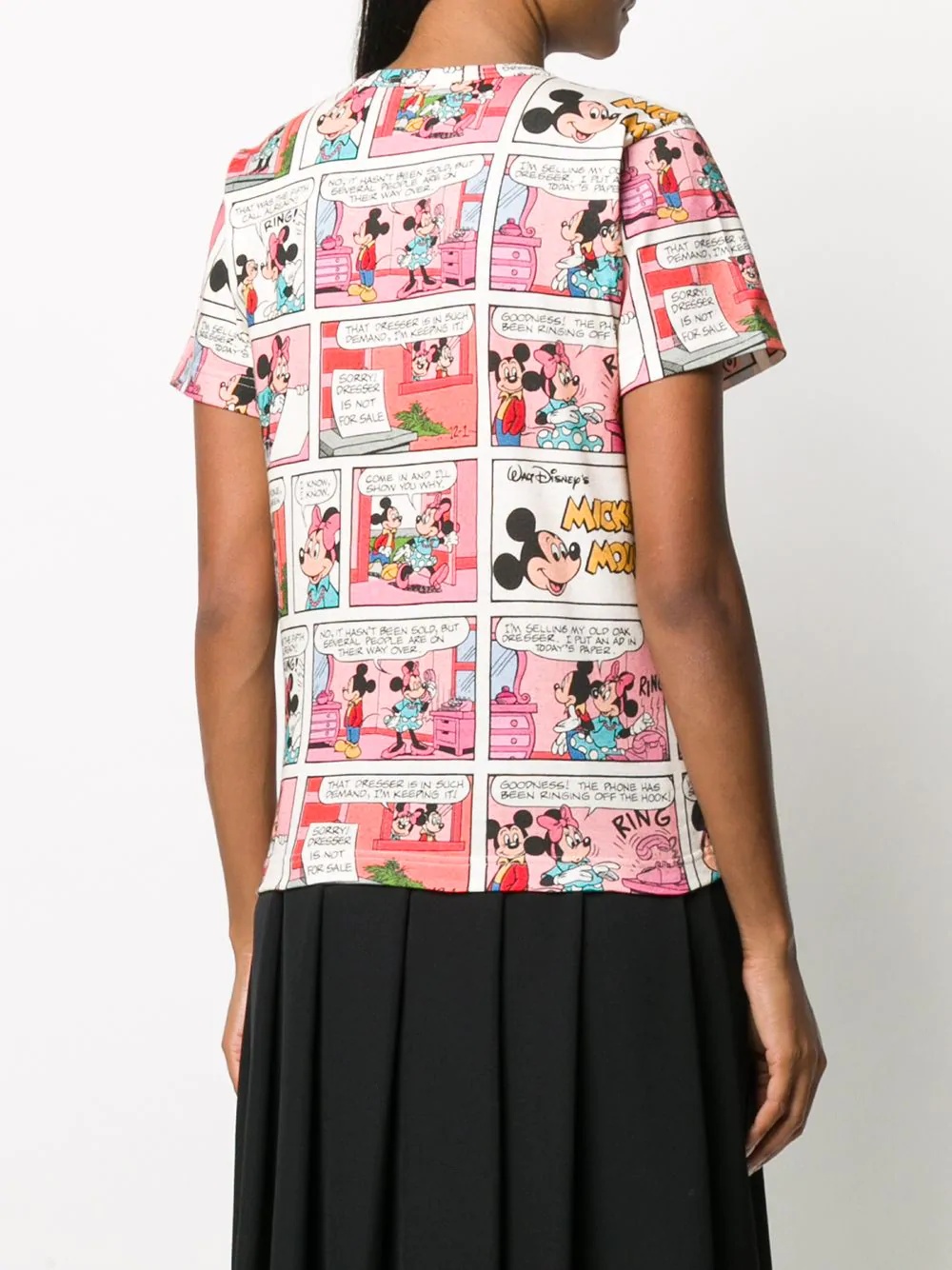 cartoon print round neck T-shirt - 4