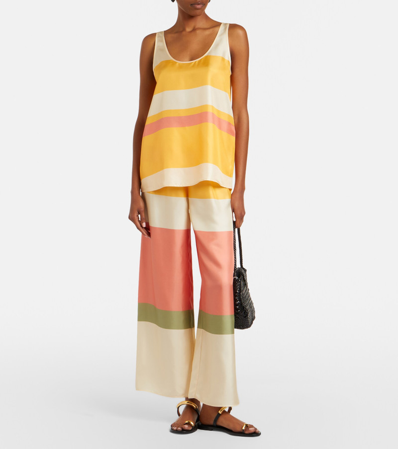 Sorbets striped silk twill top 5