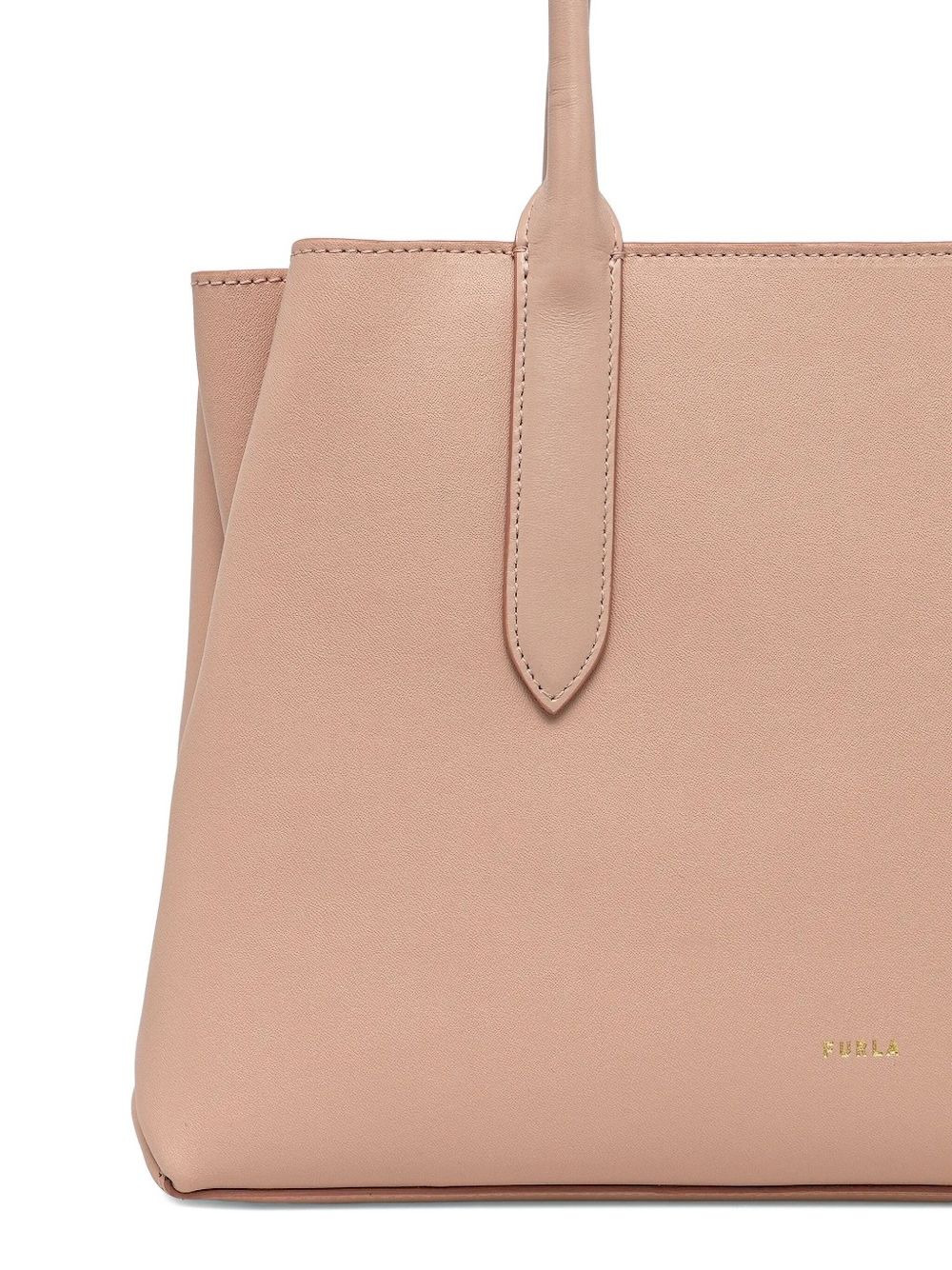 leather top-handle tote bag - 3