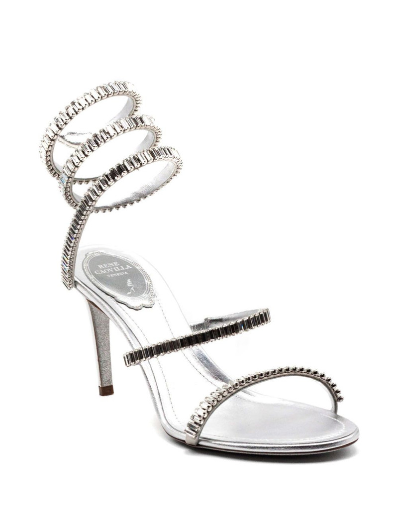 RENE CAOVILLA Cleo embellished strappy sandals outlook