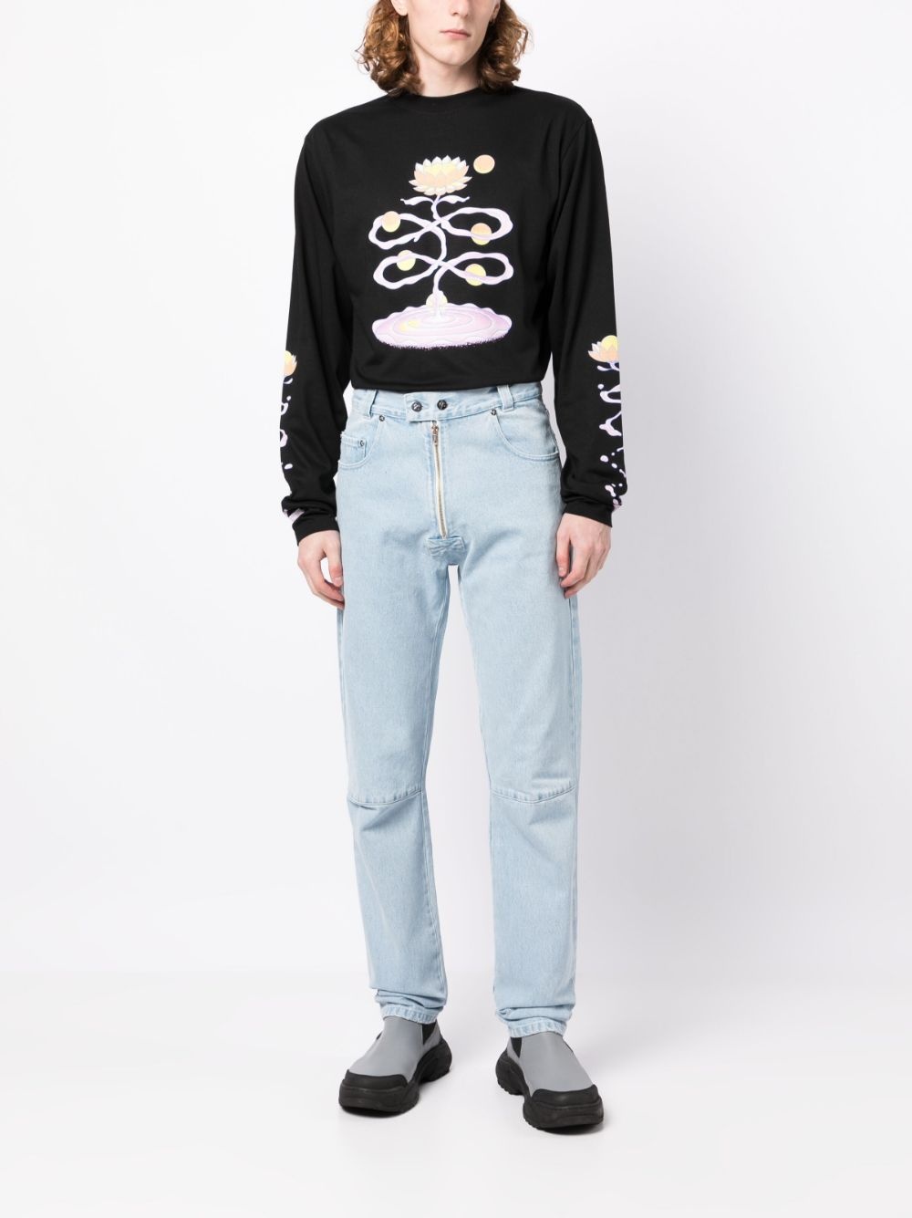 graphic-print jersey-knit sweatshirt - 2