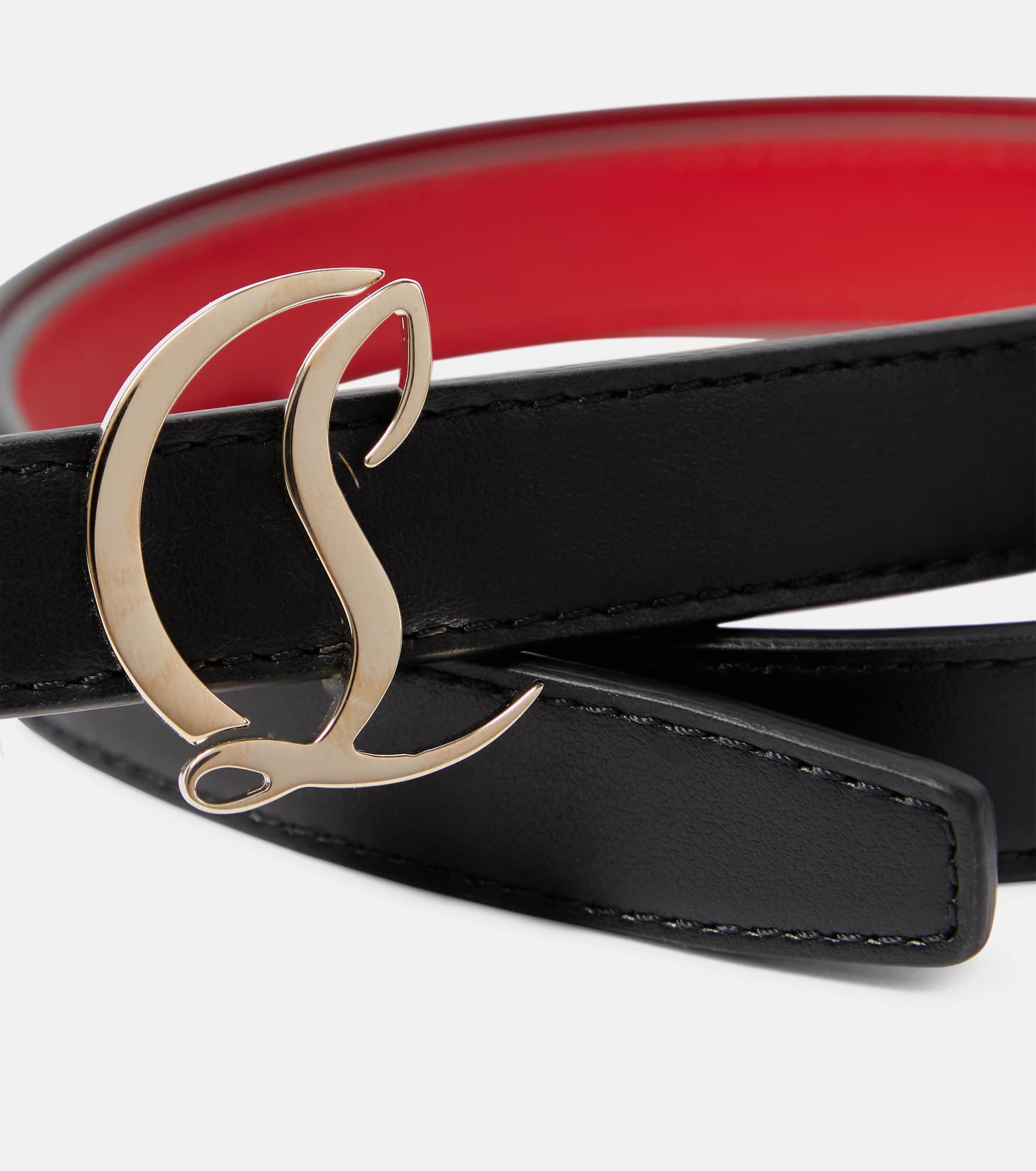 Logo leather belt - 3