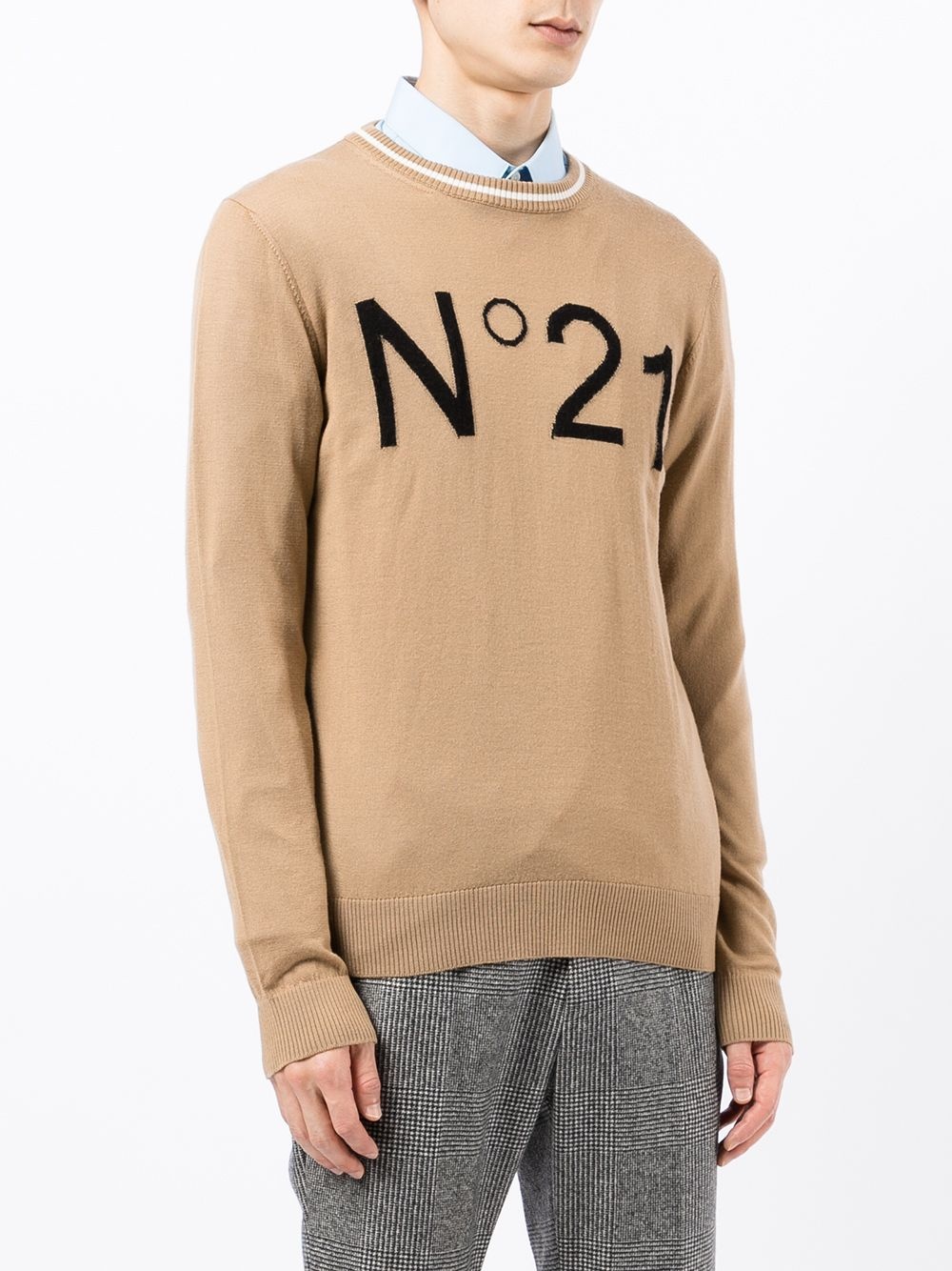 logo-knit jumper - 3