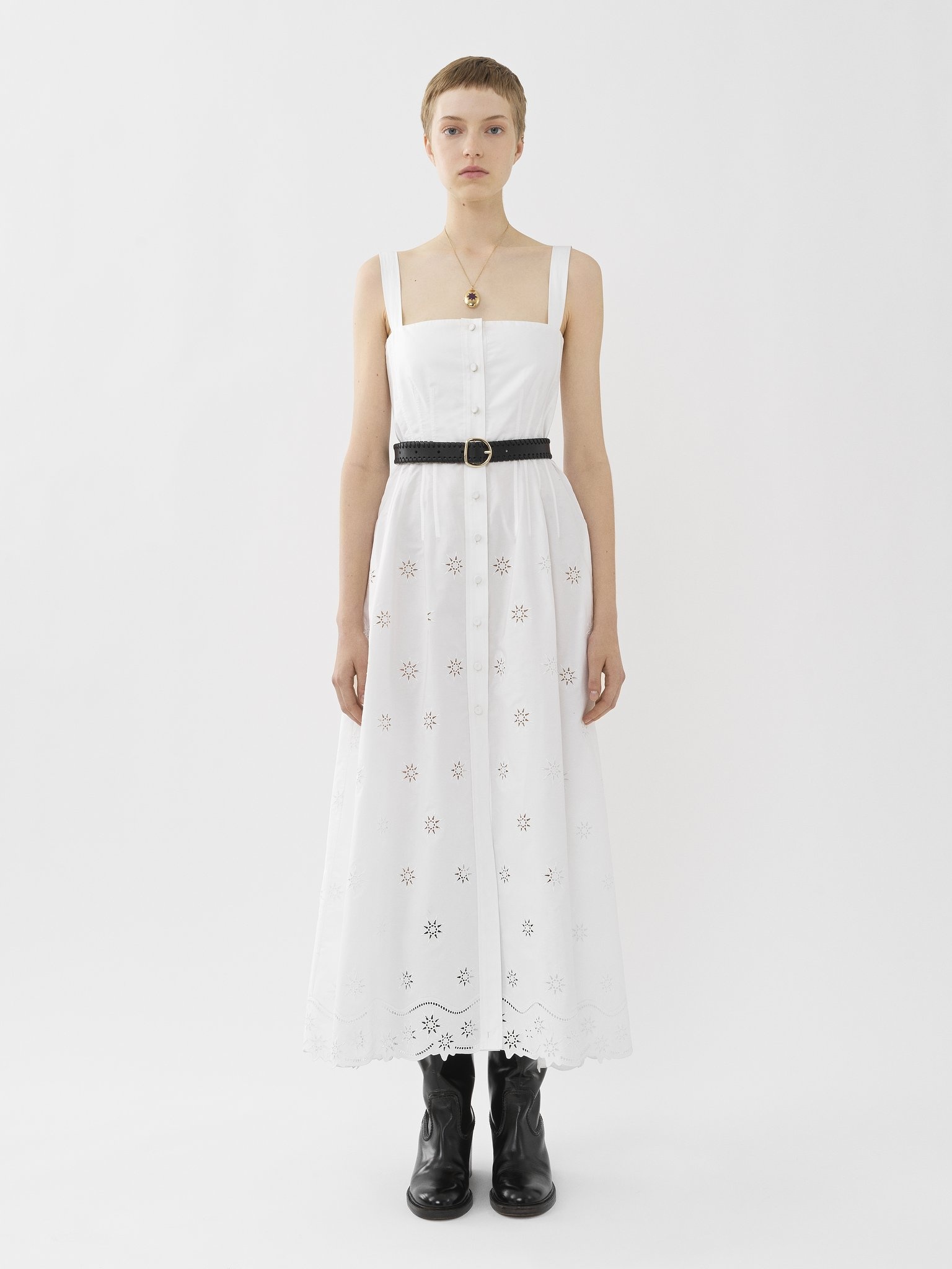 PINAFORE MIDI DRESS - 2
