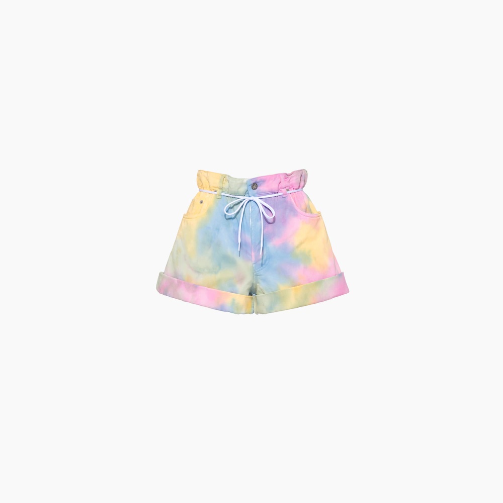Multicolored denim shorts - 1