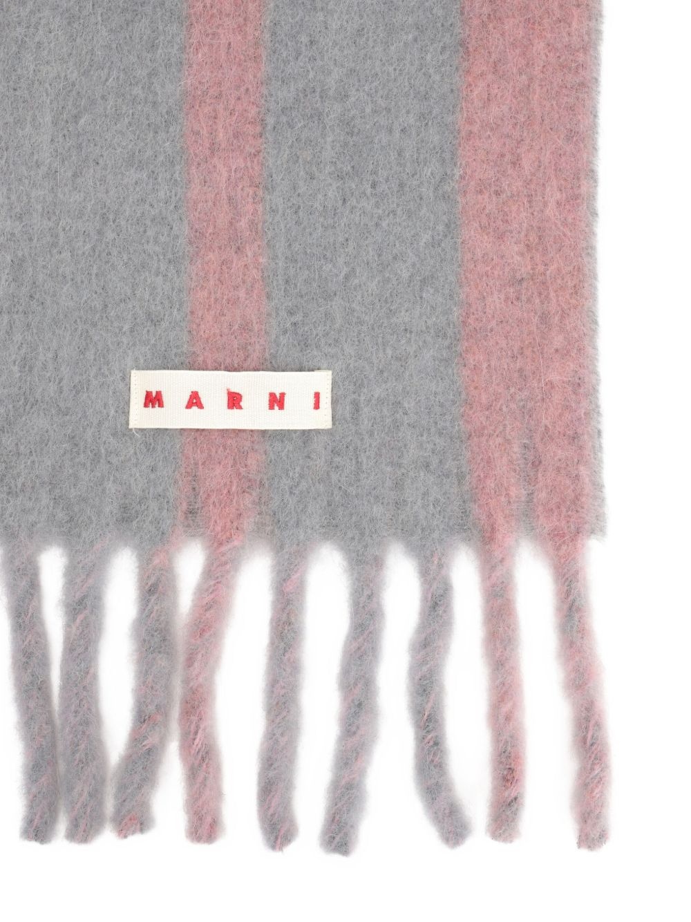 striped fringed scarf - 3